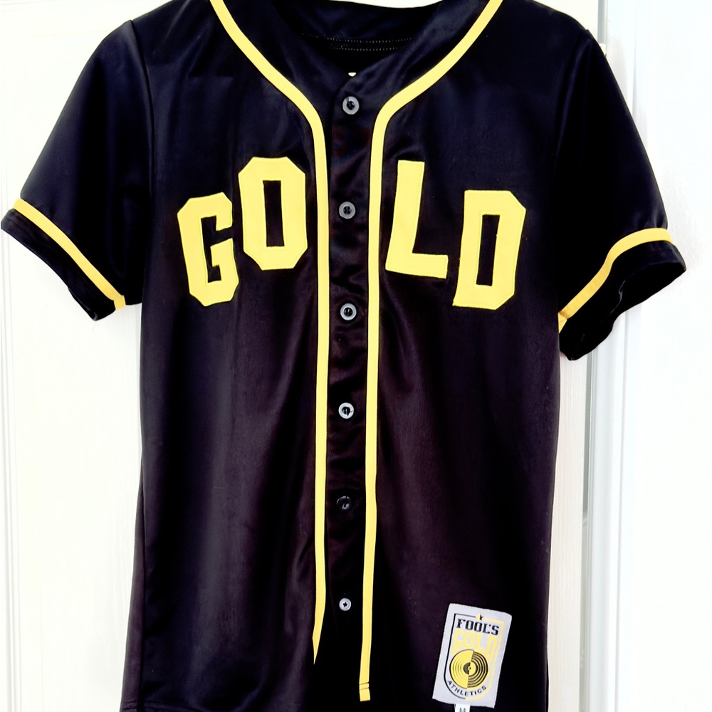 Black and Yellow Button-Up Jersey